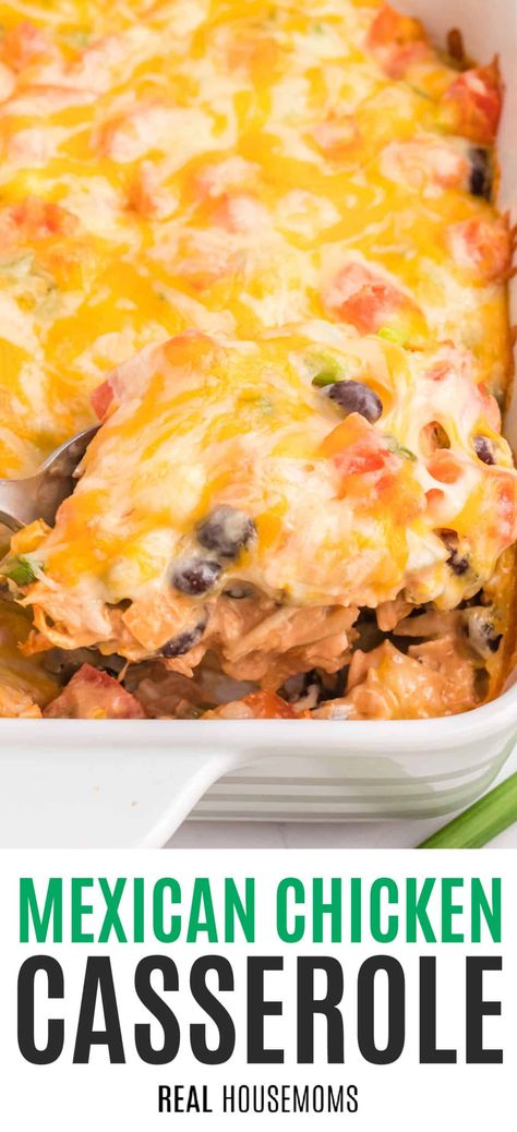 Rotisserie Chicken Recipes Mexican, Southwestern Casserole, Southwestern Chicken Casserole, Chicken Thigh Casserole, Shredded Chicken Casserole, Mexican Chicken Bake, Chicken Breast Casserole, Creamy Casserole, Easy Mexican Casserole