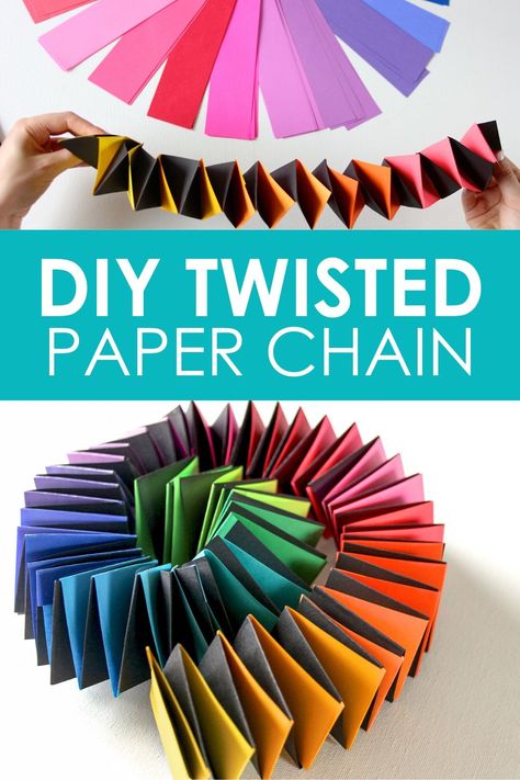 Give your classroom a bright pop of color with this easy-to-make DIY paper chain. Best of all, it's budget-friendly! Diy Paper Chain, Kindergarten Freebies, Diy Classroom Decorations, Paper Chain, Bright Pop, Back To School Crafts, Paper Chains, Colorful Paper, Classroom Projects