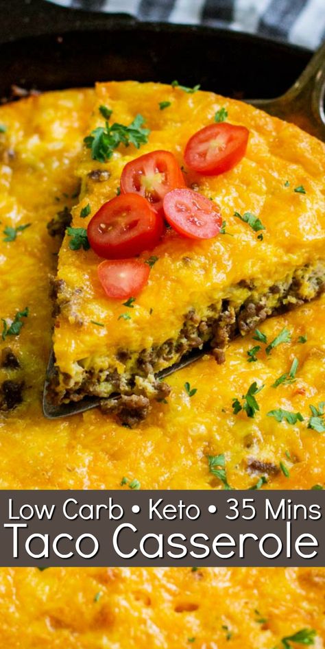 Low Carb Taco, Dinner Recipes Healthy Low Carb, Healthy Low Carb Dinners, Low Carb Low Fat Recipes, Low Carb Tacos, Low Carb Casseroles, One Skillet Meals, Keto Taco, Taco Casserole