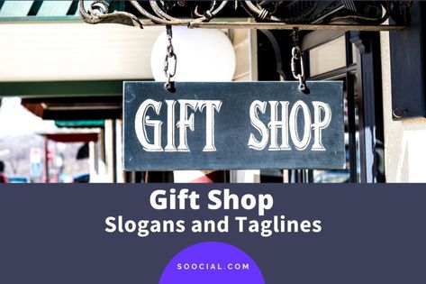 381 Gift Shop Slogans and Taglines To Boost Your Sales in 2023 - Soocial Personality Gifts, Souvenir Store, Cool Slogans, Catchy Slogans, Shopping Quotes, Monogram Towels, Talk Of The Town, Original Gifts, Sweet Fragrances