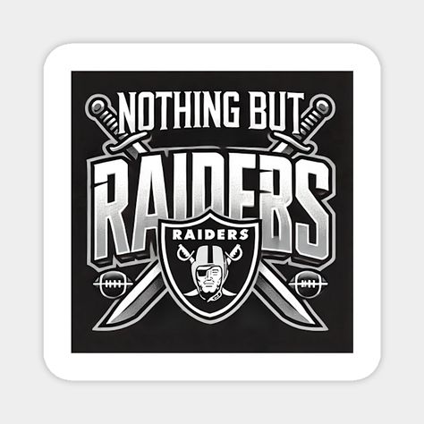 This Is The Nothing But Raiders Podcast Updated Logo And The Podcast For The Las Vegas Raiders -- Choose from our vast selection of magnets to match with your desired size to make the perfect custom magnet. Pick your favorite: Movies, TV Shows, Art, and so much more! Available in two sizes. Perfect to decorate your fridge, locker, or any magnetic surface with. Raider Logo, Raiders Stickers, Paranormal Investigation, Logo Wall, Las Vegas Raiders, Small Magnets, Logo Sticker, Custom Magnets, Custom Logo