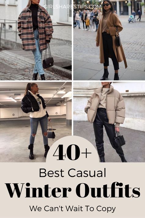 40+ best winter outfits for women you will love. | Winter outfits aesthetic | winter outfits cold | winter outfits women | winter outfits for work | winter outfits Korean | winter outfits classy | casual winter outfits | cute winter outfits | winter fashion | winter outfit ideas | winter outfits black girl | sweaters | cardigans | coats | jackets | skirts | jeans | leggings | winter outfits aesthetic | winter fashion outfits | winter outfits street style | minimalist winter outfits Casual Sheek Outfits Winter, Cute Chicago Outfits Cold Weather, Chicago Winter Fashion For Women, Nyc Fall Outfits Street Style Cold Weather, Trendy Nyc Outfits Winter, Winter Outfits Cold Korean Style, Day In Nyc Outfit Winter, Layering Outfits For Winter, Rhode Island Winter Outfit