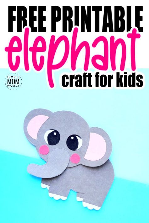 Looking for a fun craft to each about the letter E? Click and find the free printable elephant template to make this adorable easy diy elephant paper craft. He is the perfect zoo or safari craft for preschoolers, toddlers and kindergarten kids! #elephant #elephantcrafts #safaricrafts #zoocrafts #SimpleMomProject Birds Craft, Simple Mom Project, Letter E Craft, Elephant Craft, Safari Crafts, Paper Elephant, Elephant Template, Jungle Crafts, Zoo Crafts