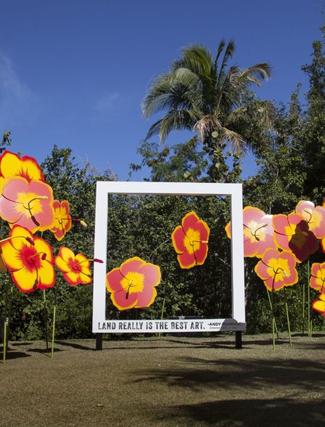 Andy Warhol: “Land Really Is the Best Art” – THE DIRT Warhol Flowers, Art In The Park, Flower Installation, Event Backdrop, Flower Festival, Exhibition Stand Design, Art Installation, Festival Design, Outdoor Art