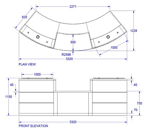 Reception Desk Size, Furniture Details Drawing, Hotel Reception Desk, Interior Design Portfolio Layout, Reception Layout, Reception Desk Design, Furniture Design Sketches, Industrial Home Design, Desk Plans