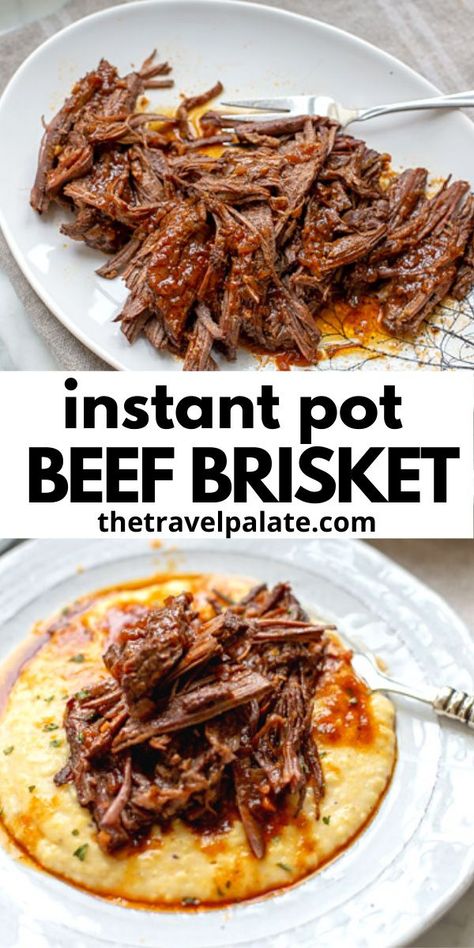 Pressure Cooker Brisket, Instant Pot Beef Brisket, Instant Pot Brisket, Sliders Sandwiches, Beef Brisket Recipes, Grits Recipe, Brisket Recipes, Best Instant Pot Recipe, Hearty Dinner