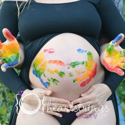 Amber - heartstrings photography #rainbow #baby #RainbowBaby #maternity #expecting #handprints Baby Announcement Quotes, Rainbow Baby Photography, Baby Announcement Grandparents, Pregnant Belly Painting, Rainbow Baby Announcement, Maternity Photography Family, Baby Announcement Pictures, Baby Bump Photos, Maternity Photography Couples