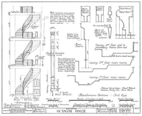 Spiraling Out of Control: The Greatest Spiral Stairs in the World | Atlas Obscura Octagon House Plans, Staircase Plan, Spiral Staircase Plan, Loretto Chapel, Octagon House, Glass French Doors, House Construction, Spiral Stairs, Bungalow House Plans