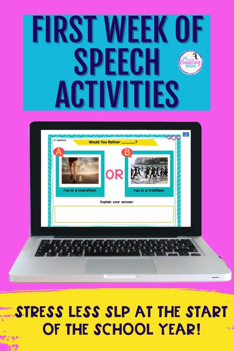 First Week Of Speech Therapy Activities, Getting To Know You Activities Speech Therapy, First Day Of Speech Therapy Activities, Speech Classroom Decor, Activities For Back To School, Speech Classroom, Speech Therapy Ideas, Get To Know You Activities, School Speech Therapy