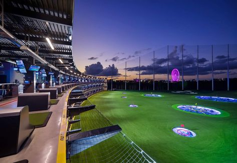 Driving range at TopGolf in Orlando Shark Puppy, Indoor Things To Do, Disney Blizzard Beach, International Drive Orlando, Golf Driving Range, Best Amusement Parks, Top Golf Courses, Florida Attractions, Golf Range