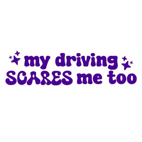 This listing is for a "my driving scares me too" decal. This decal is made from heavy self adhesive vinyl. It is removable, but cannot be reused. These are great for customizing just about anything! Great applications for your vinyl decal: Car window Cell phone Laptop Tumbler Glass Cups Binders Game console Water Bottles etc. We do not recommend putting our decals/stickers on walls, as they will be difficult to remove and could damage paint. Please note that these decals are NOT for fabric. SHIPPING- We ship through USPS First-Class mail, which has a delivery time of 2-5 days. This option allows us to ship decals for a lot less, but the tracking on the item isn't the best. It *does* come with tracking, but doesn't update well, and is often times much later then expected. We do give the opt My Driving Scares Me Too, Car Twitter Header, Sarcastic Car Decals, Funny Car Stickers For Women, Car Decals Vinyl Window Stickers, Car Decals Unique, Vinyl Sticker Ideas, Cute Car Stickers, Car Decal Svg