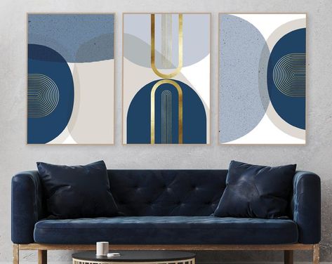 Matching Trio, Gold Abstract Art, Abstract Art Set, Trio Matching, Dnevna Soba, Gold Poster, Gold Wall Art, Minimalist Wall Decor, Geometric Wall Art