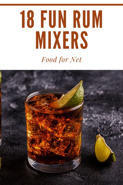 These rum mixers prove that rum doesn't need to be difficult to work with. Just one extra ingredient is all you need to make a delicious drink. #rum #cocktails Dark Rum Drinks Recipes, Best Rum Drinks, Drinks Made With Rum, Dark Rum Drinks, Spiced Rum Recipes, Rum Drinks Easy, Spiced Rum Drinks, Rum Mixed Drinks, Dark Rum Cocktails