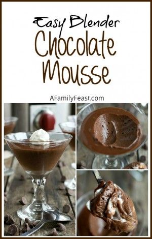 This Easy Blender Chocolate Mousse recipe is decadently delicious and takes just minutes to make! Plus a #WolfGourmet High Performance Blender Giveaway! Hand Blender Recipes, Vitamin Recipes, Blending Recipes, Immersion Blender Recipes, Blender Ideas, Blender Recipe, Vitamix Blender, Ninja Blender, Pampered Chef Recipes