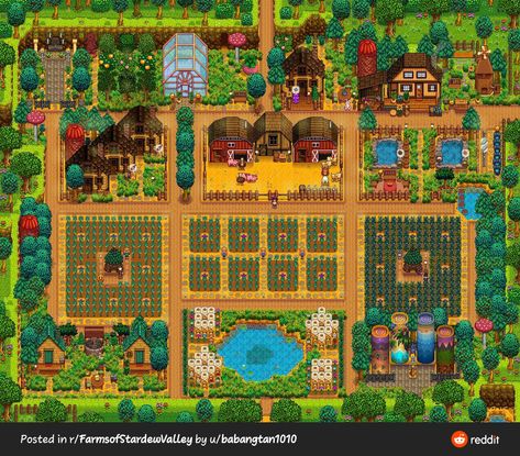 Stardew Decor, Stardew Design, Plan Render, Golden Clock, Stardew Farms, Stardew Valley Layout, Stardew Valley Tips, Stardew Valley Farms, Valley Game