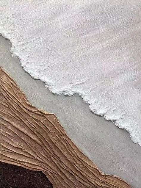 Invite the tranquil essence of the shore into your space with our "Tidal Harmony" hand-painted textured coastal canvas. Exclusively crafted in our California art studio, this artwork captures the harmonious blend of sea and sand with its unique textures and earthy tones. The detailed textures and natural color palette create a serene and inviting ambiance, making it an ideal piece for any coastal-themed or modern interior. Each brushstroke is meticulously applied to reflect the natural patterns Coastal Mood Board, Tranquility Aesthetic, Coastal Textures, Earthy Tones Aesthetic, Tranquil Artwork, Sand Pattern, Serene Aesthetic, Earthly Tones, Sea Texture