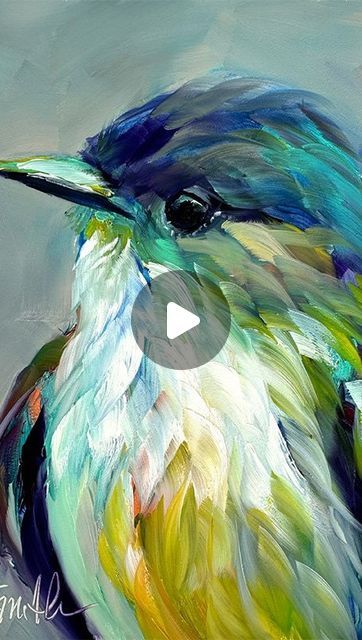 Happy Painting Ideas, Painting With Oil Paint, Abstract Bird Painting, Oil Painting Birds, Chocolate Painting, Paintings Of Birds, Oil Painting Ideas, Rick Stevens, Oil Painting Videos