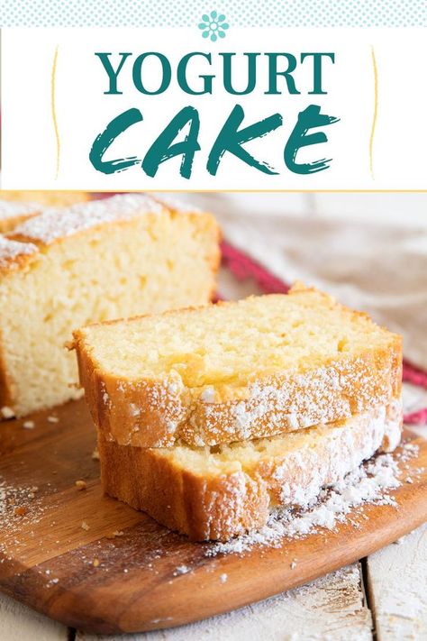 Lemons Cake, Baking With Yogurt, Yogurt Cake Recipe, Greek Yogurt Cake, Lemon Yogurt Cake, Spring Time Desserts, Yoghurt Cake, Lemon Yogurt, Greek Yogurt Recipes