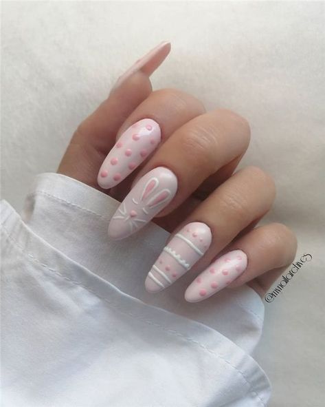 Easter Nails Easy, Dearra Nails, Easter Nail, Medium Nails, Easter Nail Designs, Bunny Nails, Easter Nail Art, Nails Formal, Formal Nails