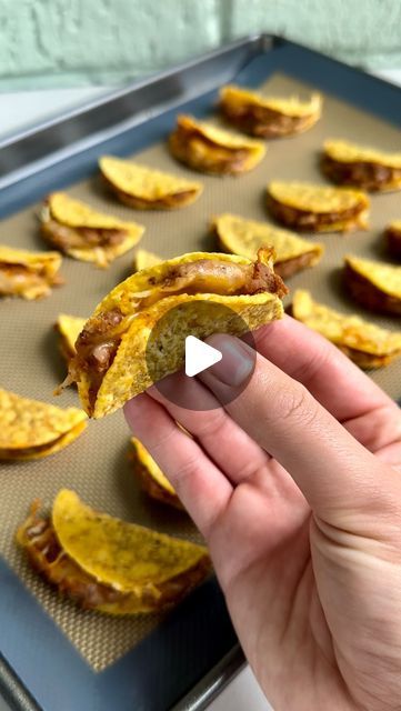 Sophie Knauer | Dangthatssweet on Instagram: "Tortilla chips get filled with creamy refried beans, shredded cheese, and taco seasoning, then baked and folded into taco bites for the perfect bite-sized appetizer or snack! 🌮 

Comment the word “Taco” or “taco” below to get the full recipe sent to your DM’s, or visit my website, dangthatssweet.com

#beanandcheese #tacos #tacobites #easyrecipes #easyappetizers" Creamy Refried Beans, Taco Bites, Sides Dishes, Cuban Food, Food Mexican, Snack Dip, Snack Foods, Cuban Recipes, Cooking For One