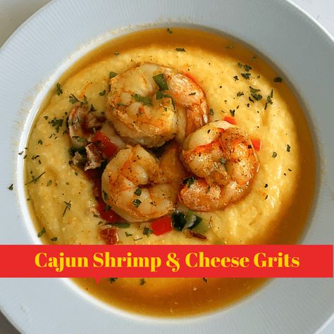 Cheesey Grits, Southern Style Grits, Shrimp Broth, Shrimp And Cheese Grits, Seafood Broth, Shrimp Cheese, Cheese Grits Recipe, Quick Grits, Cajun Shrimp And Grits