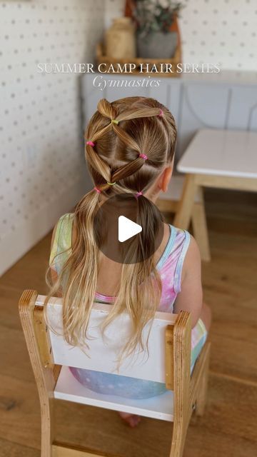 Camilla Thurman on Instagram: "New series: for all my summer camp goers 🤸✨👏🏼 Sharing a few hairstyles this week and next perfect for any summer kids camps you have on the calendar. If you have any requests let me knows! Be sure to tag me when you try this hairstyle too 🫶🏻 — also the ending 😍

Comment SUMMER CAMP and I will send you a DM to shop this hairstyle 

Inspo from @easytoddlerhairstyles 

Straight out of the pool and ready for gymnastics! The wet hair is actually helpful for this one too 👏🏼 

#summerhair #girlshair #girlshairstyles #cutehair #cutehairstyles #summerhairstyles #summercamp #summercamphairdos #gymnasticshair #gymnasticshairstyle #pigtials #pigtailhair #diamondhair #diamondhairstyle #easyhair #easyhairstyle #toddlerhairstyles" Girls Gymnastics Hairstyles, Cute Hairstyles For Swimming Wet Hair, Kids Pool Hairstyles, Hairstyles For Swimming Kids, Toddler Pool Hairstyles, Pool Hairstyles For Kids, Pool Hair Ideas Hairstyles For Kids, Swim Hairstyles For Kids, Toddler Gymnastics Hair