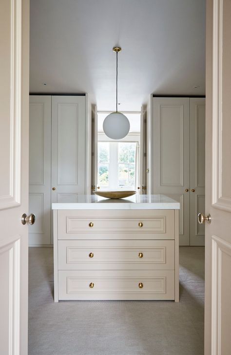 Join Georgie For Her Home Tour… | sheerluxe.com London Interior Design, Childrens Bathroom, London Interior, Dining Table Marble, Pink Room, Cupboard Storage, Closet Design, Home Tour, Walk In Closet