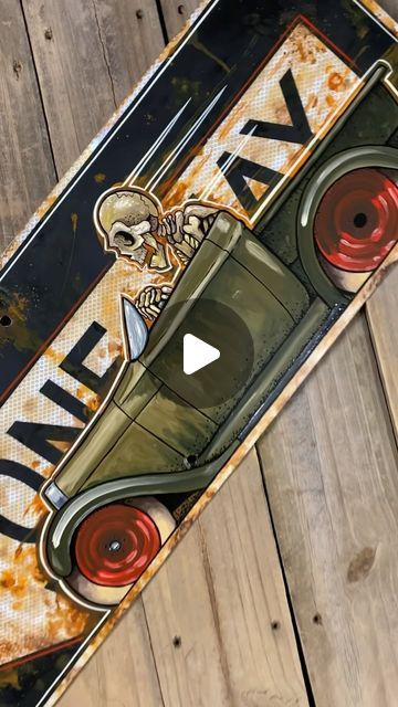 9.2K views · 2.3K likes | HIX on Instagram: "One Way #handpainted #hotrod #pinstriping #oneway #hix #garage #art" Swap Meet Ideas, Car Pinstriping, Hot Rod Art, Custom Rat Rods, Kustom Kulture Art, Motor Art, Pinstripe Art, Cartoon Cars, Swap Meet