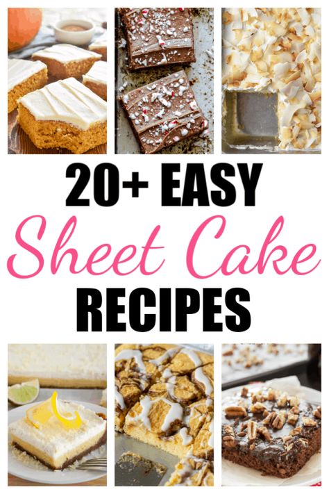 Easy Sheet Cake Recipes, Quick Party Desserts, Banana Sheet Cakes, Hot Fudge Cake, Easy Party Desserts, Hot Chocolate Fudge, Pumpkin Sheet Cake, Party Food Dessert, Single Serve Desserts