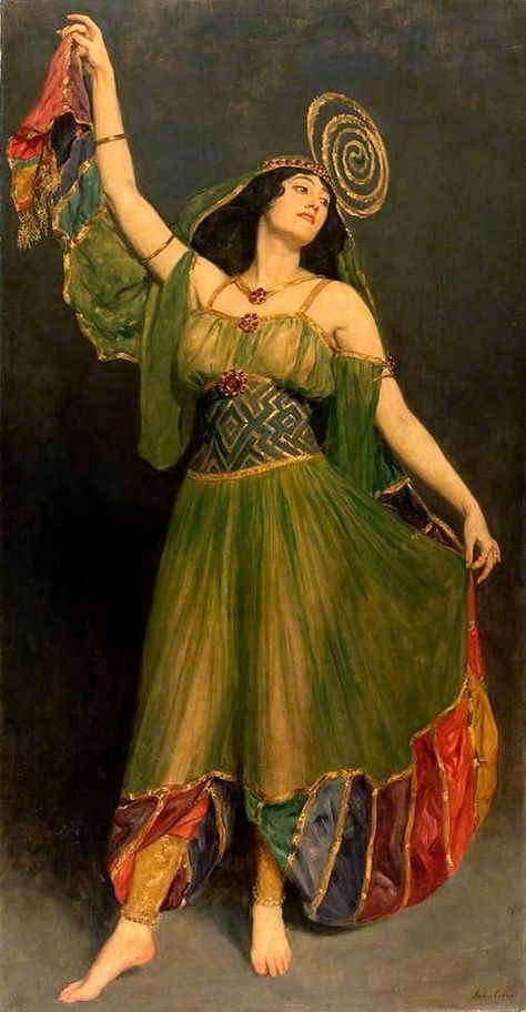 John Collier John Collier, Harem Girl, Pre Raphaelite Art, Pre Raphaelite, English Artists, Art Uk, Dance Art, Classical Art, Green And Red