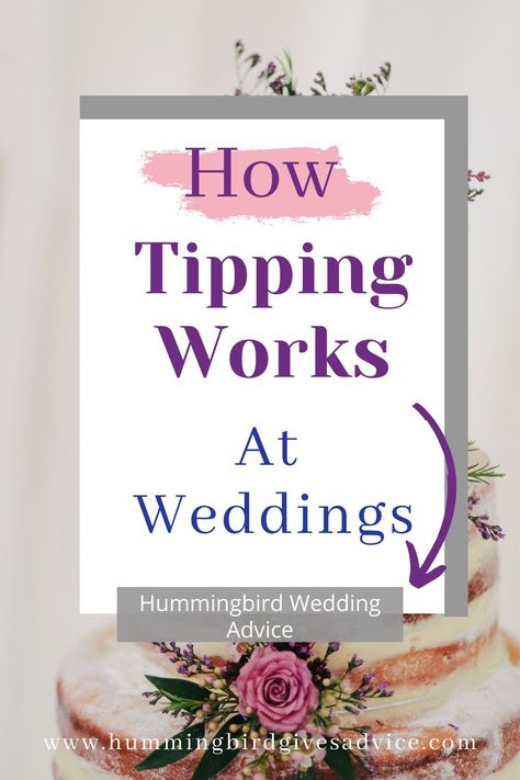 When it comes to tipping wedding vendors, there are a million different guides. Each guide will tell you something different, too. This post is all about how to determine an appropriate tip amount for each of your wedding vendors by setting the truth strait on four tipping wedding vendor myths. From the amount to tip, to who gets a tip, and when you tip your vendors, this post will help you figure out what's best for your wedding and your budget. Tipping For Wedding Vendors, Wedding Tip Guide, How To Tip Wedding Vendors, Wedding Tipping Guide, Wedding Vendor Tip Guide, Venue Questions, Wedding Tips For Vendors, Wedding Venue Questions, Hummingbird Wedding