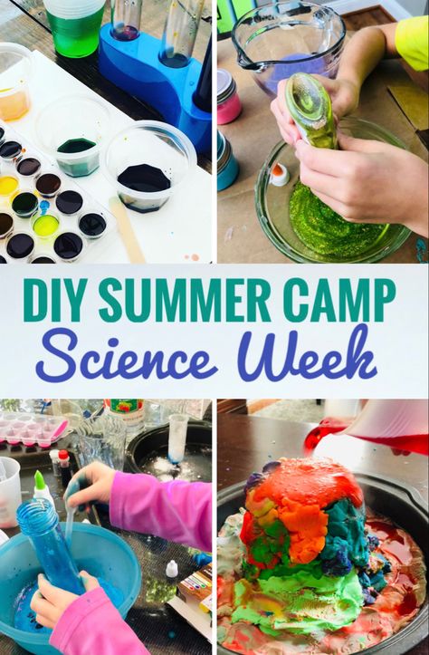 Camp Science Experiments, Summer Science For Kids, Summer School Age Program Ideas, Steam Summer Camp Ideas, Diy Summer Activities, Summer Camp Stem Activities, Summer Camp Projects, Creative Science Projects, Summer Camp Science Activities