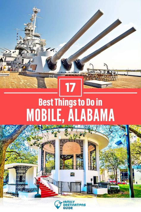 17 Best Things to Do in Mobile, AL — Top Activities & Places to Go! Uss Alabama, Alabama Vacation, Alabama Travel, Southern Cities, Huntsville Alabama, Mobile Alabama, Sweet Home Alabama, Beautiful Park, On The Road Again