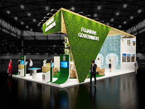 Exhibition stand ''FUJAIRAH GOVERNMENT'' on Behance Exposition Ideas, Creative Exhibition Stand Design, Creative Exhibition, Expo Stand, Exhibition Stall Design, Exhibition Stall, Kiosk Design, Street Marketing, Stall Designs