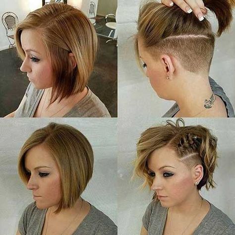 2017 Bob Hairstyles for Rounded Faces Undercut Hairstyles Women, Short Hair Undercut, Penteado Cabelo Curto, 짧은 머리, Haircut For Thick Hair, Undercut Hairstyles, Trending Hairstyles, Shaved Hair, Hair Today