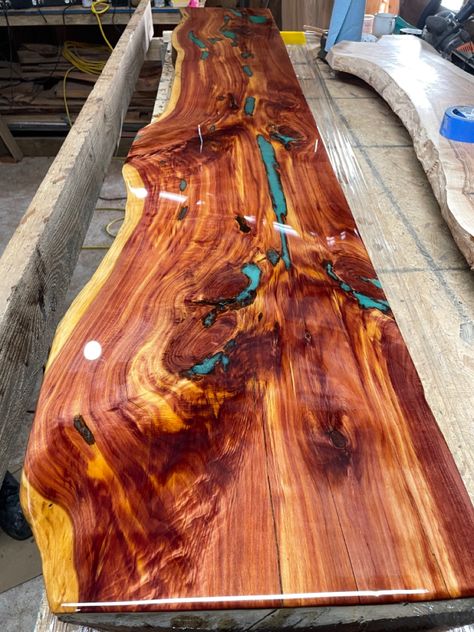 Red Cedar Wood Projects, Backyard Revamp, Cedar Projects, Cedar Wood Projects, Epoxy Pour, Eastern Red Cedar, Cedar Furniture, Cedar Boards, Red Cedar Wood