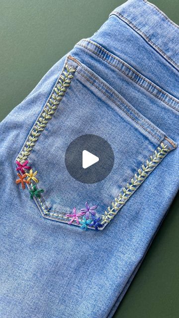 Jeans Back Pocket Embroidery, Embroidery On Denim Jeans, Denim Pocket Embroidery, Jeans Pocket Embroidery, Embroidered Jeans Pocket, Embroidery On Jeans Pocket, Jean Pocket Embroidery, Pocket Embroidery Design, Embroidery On Jeans