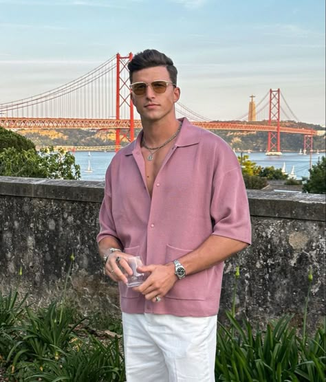 Pink Shirt Men, College Outfits Men, Mens Business Casual, Classy Clothing, Mens Business Casual Outfits, Shirt Outfit Men, Classy Outfits Men, Mens Summer Outfits, Mens Casual Outfits Summer