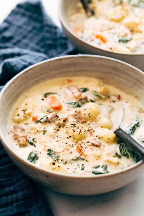 Crockpot Chicken Gnocchi, Crockpot Chicken Gnocchi Soup, Chicken Gnocchi Soup Recipe, Gnocchi Recipes Soup, Pinch Of Yum, Chicken Gnocchi, Chicken Gnocchi Soup, Gnocchi Soup, Crockpot Soup Recipes