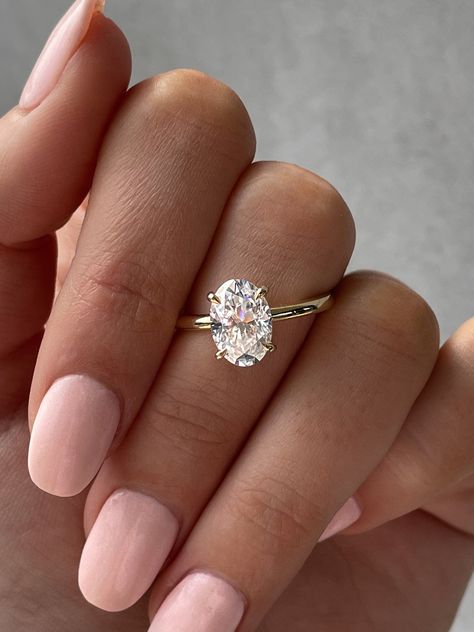 Emma – Oval Solitaire with Hidden Halo Engagement Ring - Shop Online Now | Cullen Jewellery Oval Moissanite Ring, Yellow Gold Solitaire, Fine Ring, Engagement Ideas, Dream Engagement, Dream Engagement Rings, Gift For Woman, Deco Engagement Ring, Hidden Halo