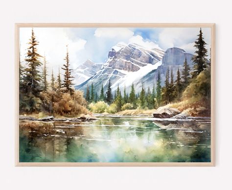 Banff National Park Canada Art Print, Banff National Park Painting, Banff National Park Watercolor Art, Watercolor Painting Gift . 🔹 MATCHING ITEMS: https://www.etsy.com/shop/SunnyTaraTet?ref=seller-platform-mcnav&search_query=Banff - Giclee print on acid-free archival paper. - Printed from original watercolor painting. - SIZES: You can choose from the following available standard sizes: 5x7 inches 8x10 inches 11x14 inches 12x16 inches 12x18 inches 16x20 inches 18x24 inches 20x30 inches 24x36 i National Park Painting, National Park Watercolor, Park Watercolor, Park Painting, Banff National Park Canada, Canada National Parks, Banff Canada, Parks Canada, Art Watercolor Painting