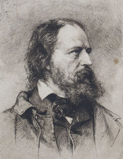 The Works of Alfred, Lord Tennyson, Poet Laureate [CONNOISSEUR EDITION]. 12-vol. set (Complete) Poet Laureate, Lord Tennyson, Alfred Lord Tennyson, Charcoal Portraits, Marbled Paper, Writers And Poets, Collection Of Poems, Rare Books, The Works