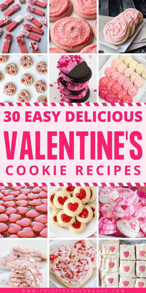 Spoil that special someone with one of these delicious Valentine’s Day Cookies. Super simple to make these Valentine’s Day cookies are the ultimate edible gift idea. #valentinesdaycookies #easyvalentinesdaycookies #valentinesdaycookiesrecipes Strawberry Sugar Cookies, Valentines Recipes Desserts, Valentines Baking, Valentine Desserts, Valentines Day Desserts, Valentines Day Food, Valentines Day Cookies, Valentine's Day Recipes, Valentines Day Treats