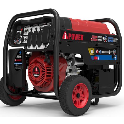 The A-iPower SUA12000ED Dual Fuel Generator its ideal for the construction jobsite or as back-up power for your home during emergencies when gasoline is not available. The generator features a one-touch button for electric start (battery included). The generator is powered by A-iPower’s 459cc / 16HP OHV and Switch-On-Demand technology which allows you to conveniently and easily switch between the desired fuel type. Combined with an efficient high-output alternator designed and manufactured by Se Best Portable Generator, Steel Princess, Emergency Generator, Electric Generator, Inverter Generator, Dual Fuel Generator, Generator House, Portable Generator, Gas Generator