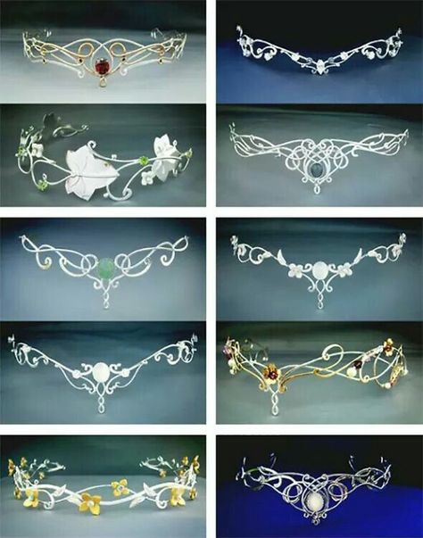 Fairy/elf crowns Hair Down Tiara, Crown Wedding Veil, Flower Crown Wedding Veil, Wedding Veils With Hair Down, Wedding Veils Headpieces, Elf Crown, Flowers Crown, Veil Headpiece, Chique Outfits