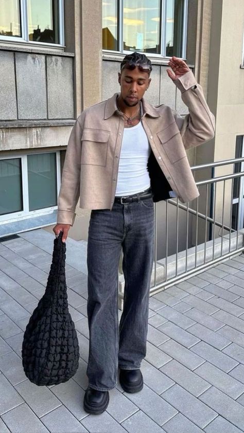 Brent Faiyaz Outfits Inspiration, Smart Casual Men Outfit Street Style, Formal Mens Fashion Classy, Denim Summer Outfits, Formal Streetwear, Smart Casual Menswear, Men Street Fashion, Classy Outfits Men, Trendy Boy Outfits