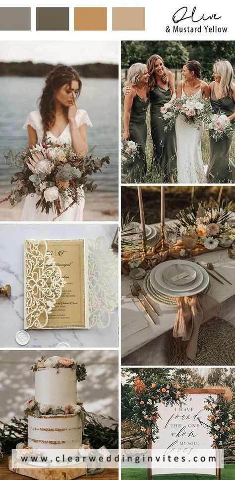 9 Fashionable Earth Tone Fall Wedding Color Palettes – Clear Wedding Invites Beautiful Wedding Bouquets, Bodas Boho Chic, Earth Tone Wedding, Wedding Forest, Fall Wedding Color Schemes, Rustic Wedding Colors, Wedding Color Palettes, Wedding Color Pallet, Fall Wedding Color Palette