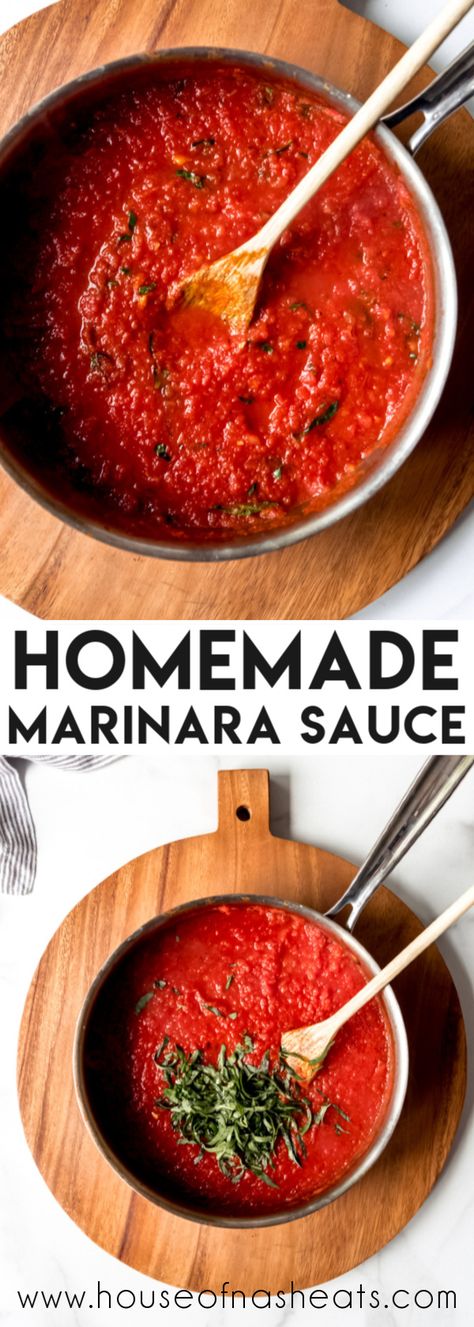 Marinara Sauce With Canned Tomatoes, Pasta Sauce From Crushed Tomatoes, Easy Red Pasta Sauce, Homemade Tomato Pasta Sauce, Tomato Marinara Sauce, Marinara Pasta, Homemade Marinara Sauce, Texas Chili, Marinara Sauce Recipe