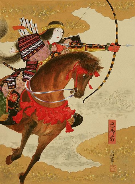 Samurai Woman, Onna Bugeisha, Tomoe Gozen, Female Samurai, Samurai Artwork, Japan History, Japanese Warrior, Japanese History, Traditional Japanese Art