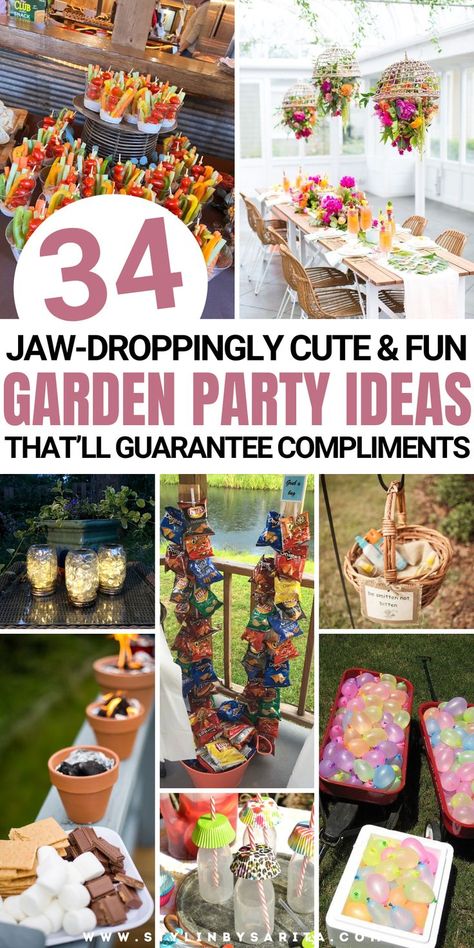 garden party ideas Backyard Party Layout Ideas, Garden Party For Adults, Summer Party Decorations Backyards, Simple Garden Party Ideas, Deco Garden Party, Outdoor Garden Party Ideas Decoration, Diy Backyard Party Decorations, Gardening Party Ideas, 40th Birthday Garden Party Ideas